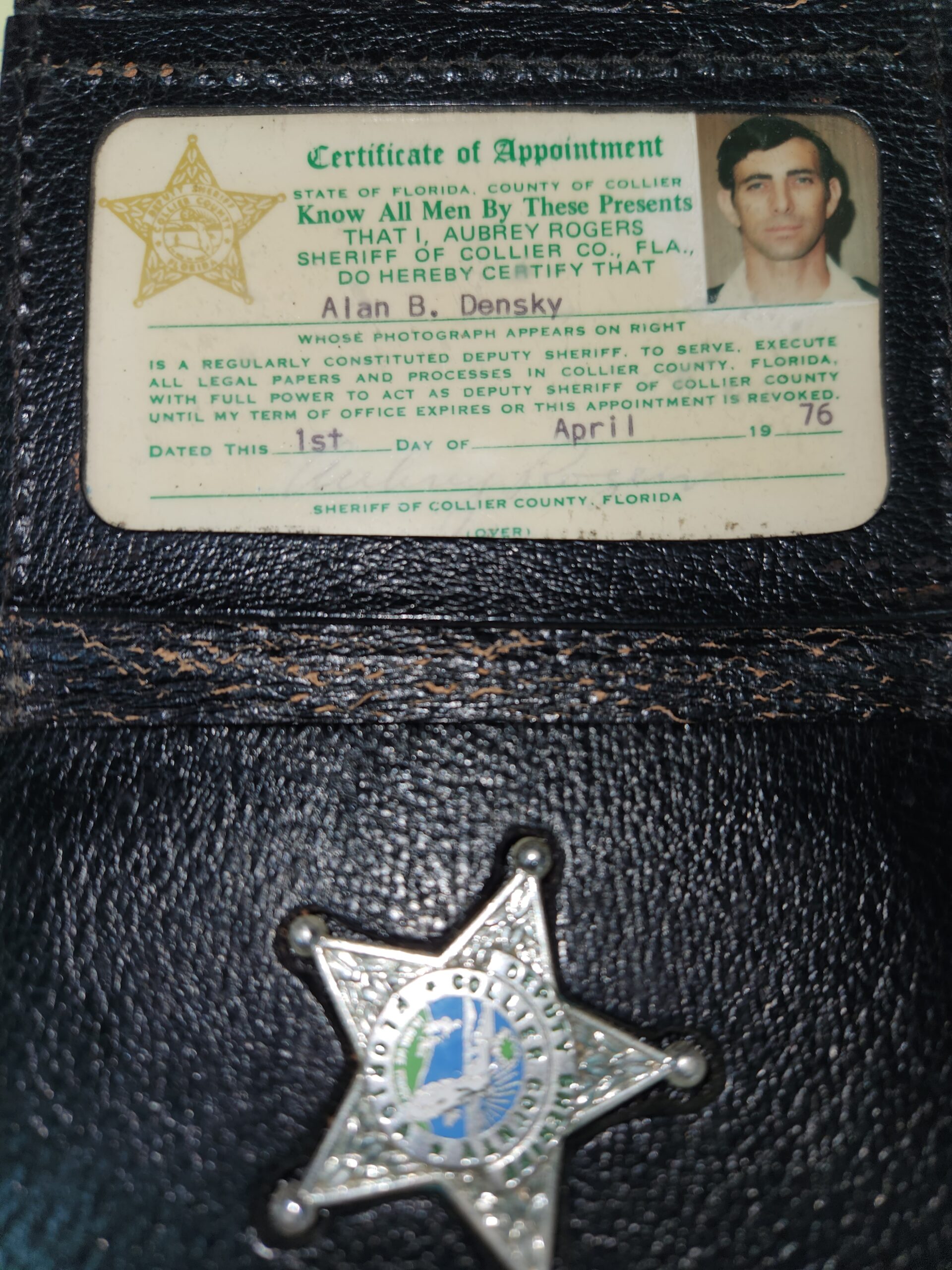 Collier County Deputy Sheriff Badge Alan B. Densky