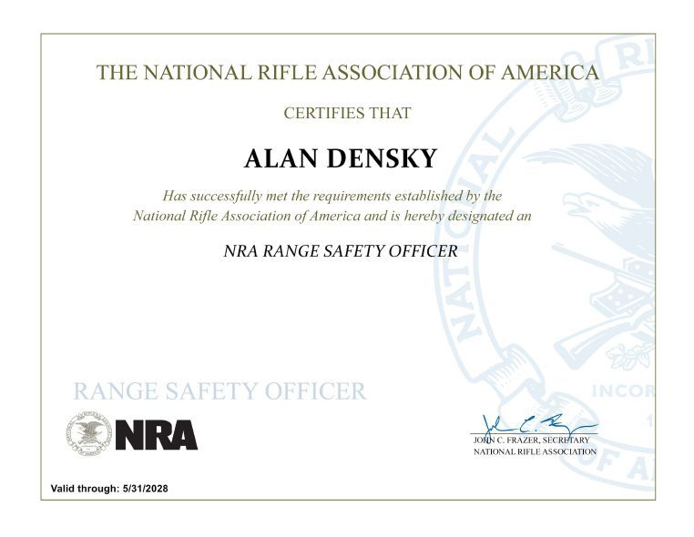 NRA Range Safety Officer Certification