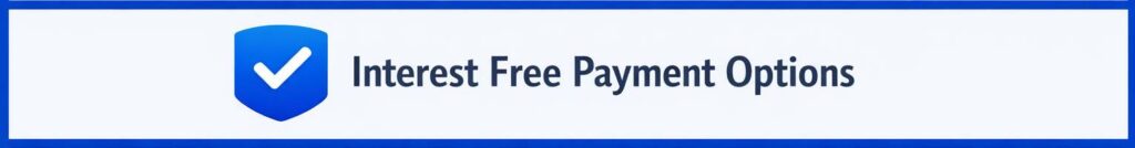 interest free payment options