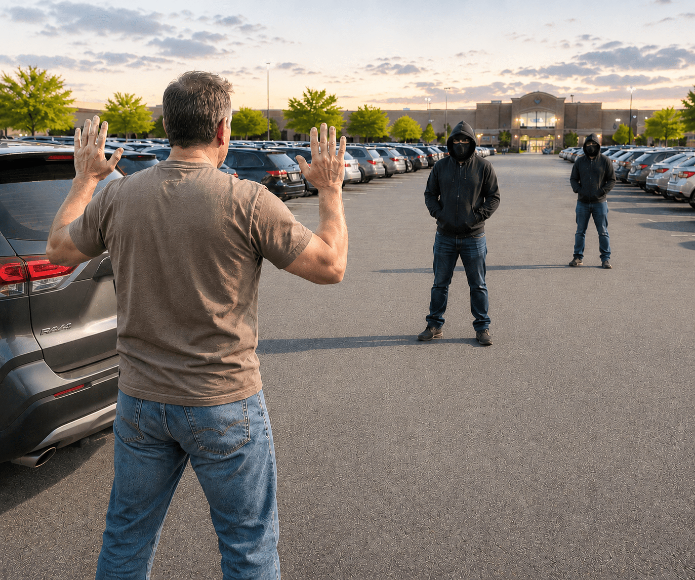 Shooter practicing defensive pistol skills